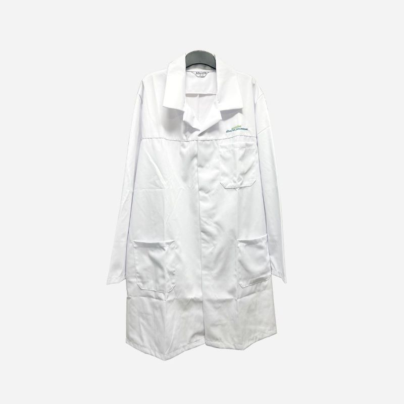 LAB COAT WHITE 245gsm 65% POLYESTER/35% COTTON
