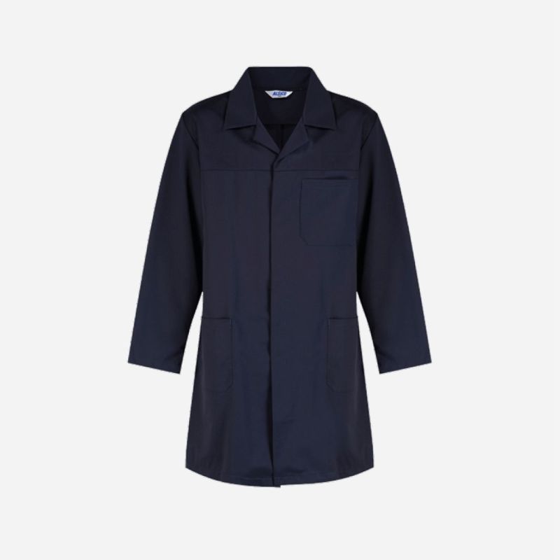 LAB COAT NAVY BLUE 245gsm 65% POLYESTER/35% COTTON