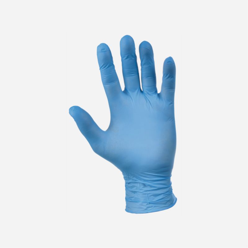 BLUE NITRILE POWDER FREE LARGE GLOVES BOX OF 100