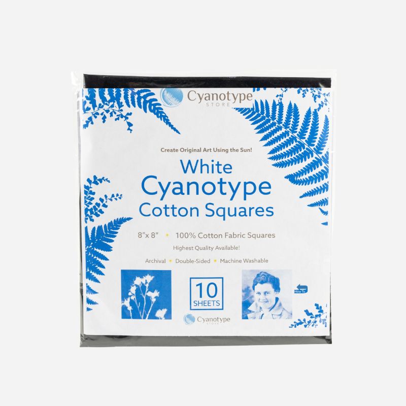 CYANOTYPE COTTON SQUARES 8x8" 10 SHEET PACK