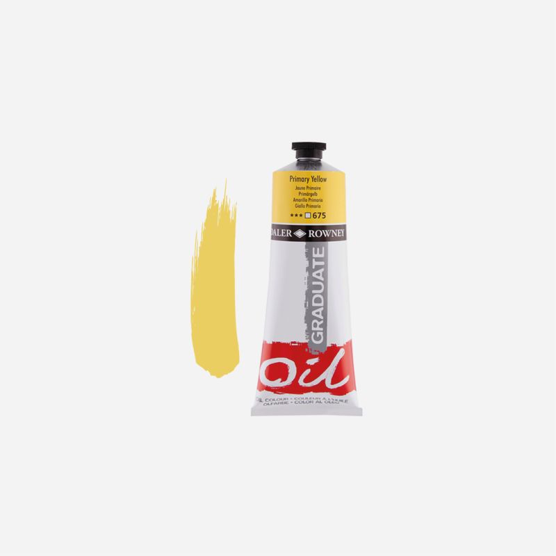 DALER ROWNEY GRADUATE OIL COLOUR 200ml PRIMARY YELLOW
