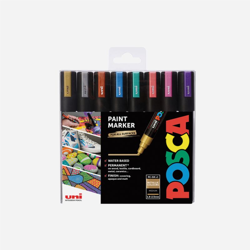 POSCA MARKER PC-5M 8PCMETALLIC SET