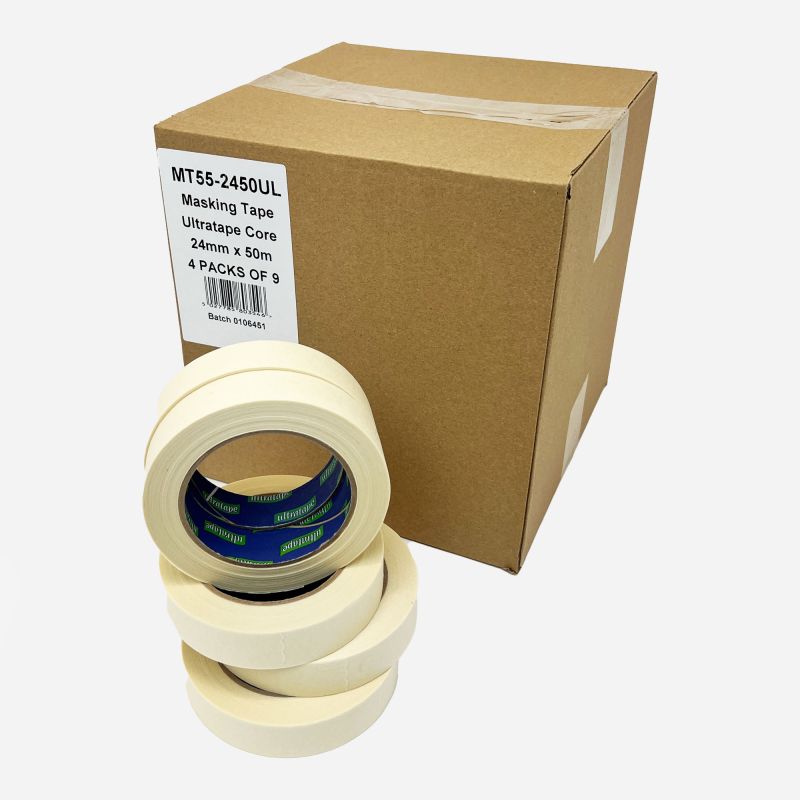 MASKING TAPE 24mm x 50m 1" BULK PACK OF 36